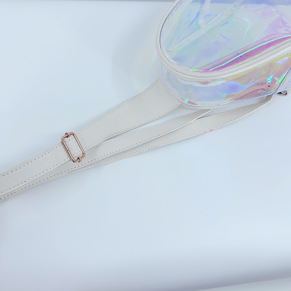 Mini Sling See Through Backpack- Iridescent - Picture 9 of 11